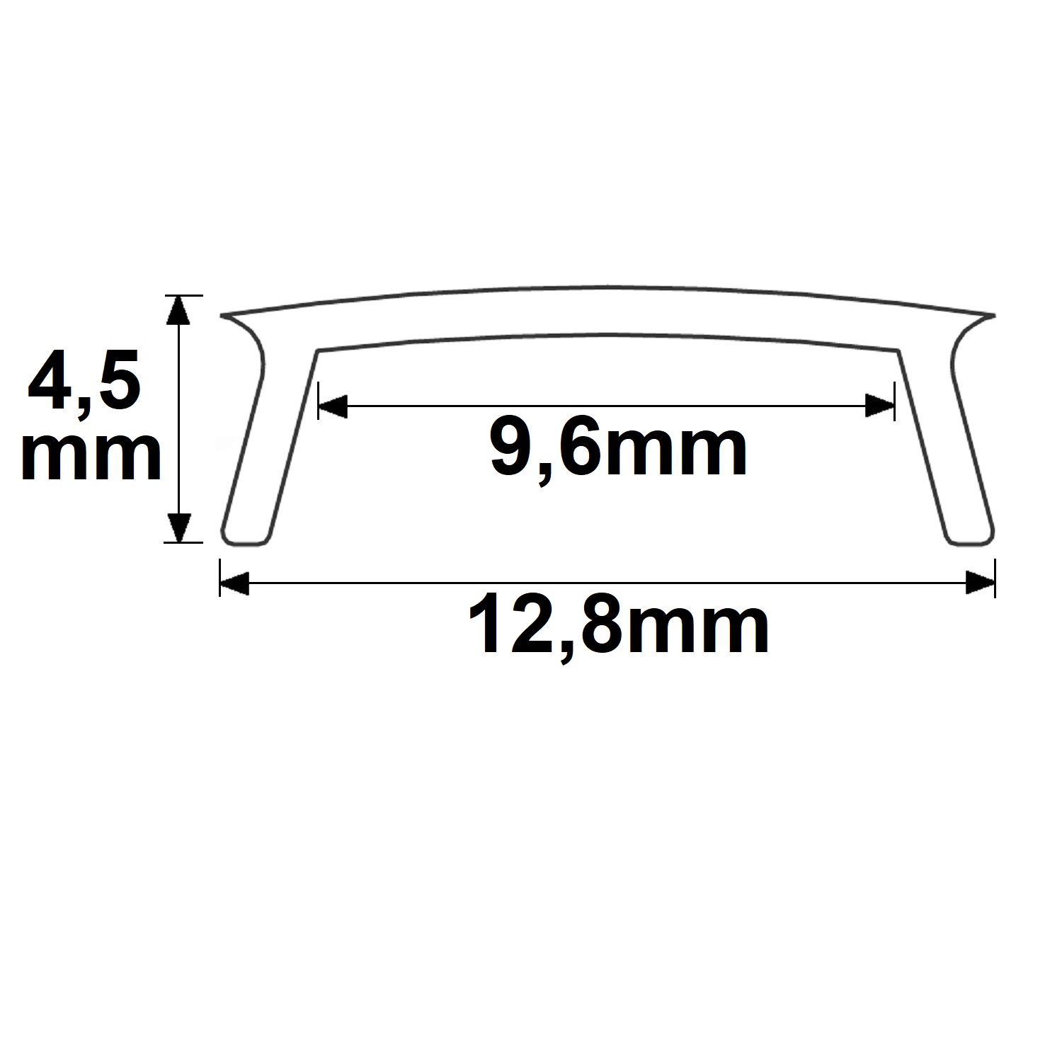 ISOLED Abdeckung COVER52 schwarz/matt 200cm für Profil SURF11/CORNER11