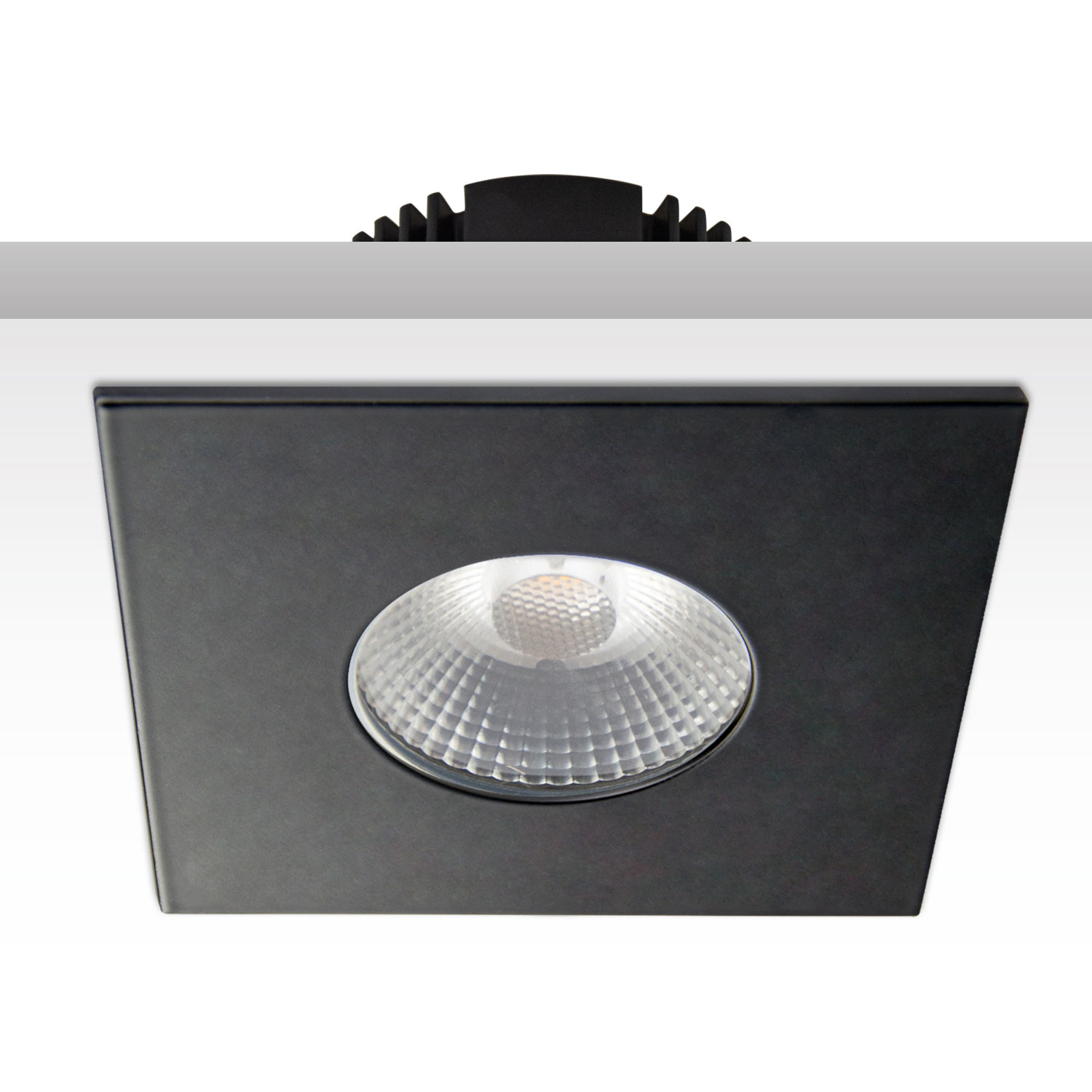 ISOLED Cover Aluminium eckig schwarz matt für Sys-68