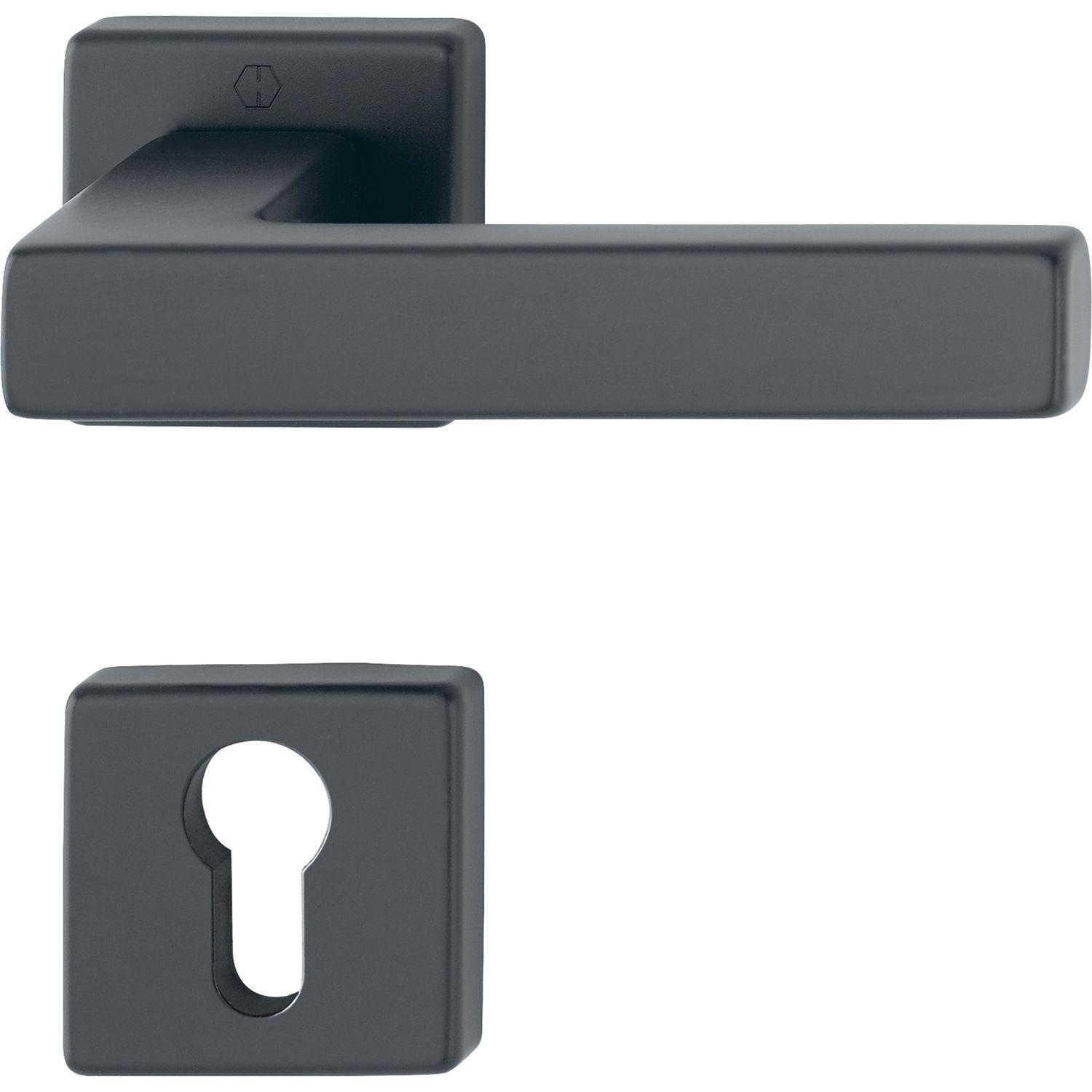 Hoppe HOPPE Drückergarnitur AUSTIN - auf Rosette PZ, TS 37-42 mm, Aluminium schwarz