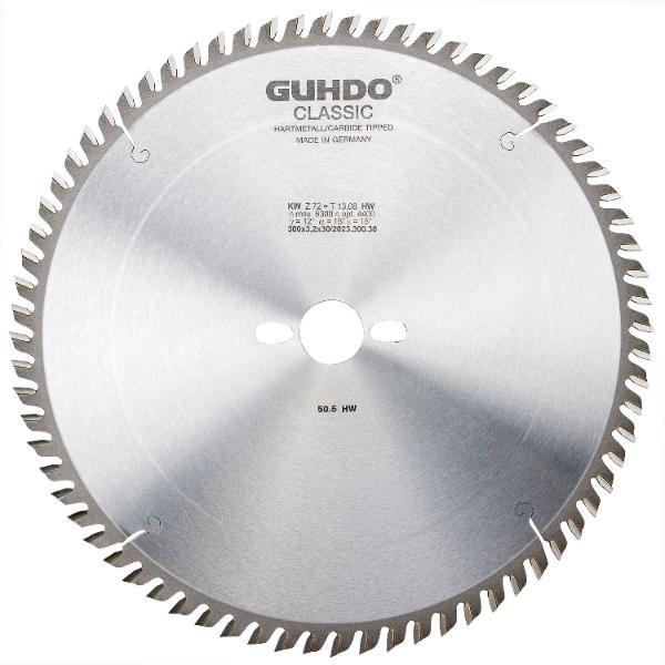GUHDO HW-Standard-WZ-Kreissägeblatt 300x3,2x30 mm Z96 - Holz fein - Piano plus