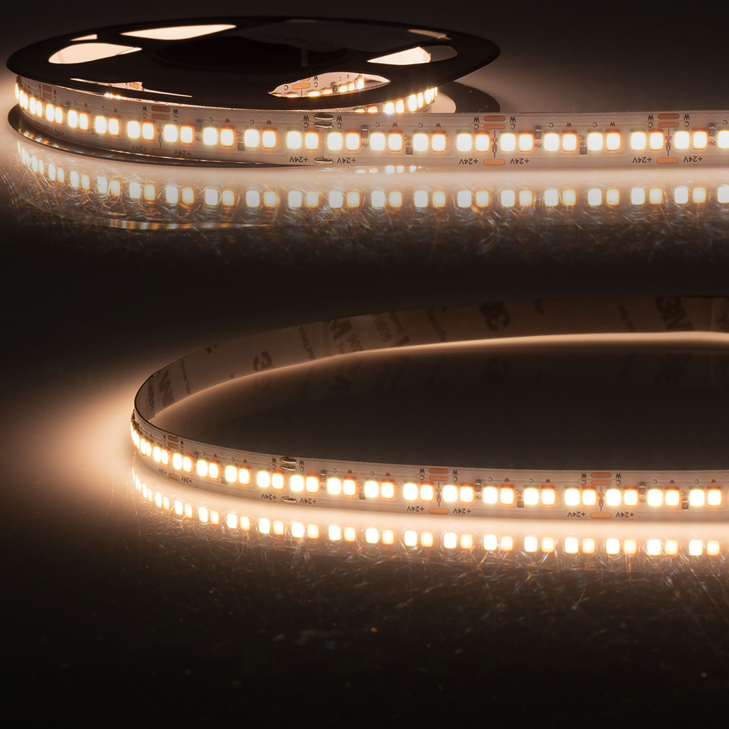 ISOLED LED HEQ919/940 Linear CCT Flexband 24V DC 7W ww + 7W kw IP20 5m Rolle 256 LED/m