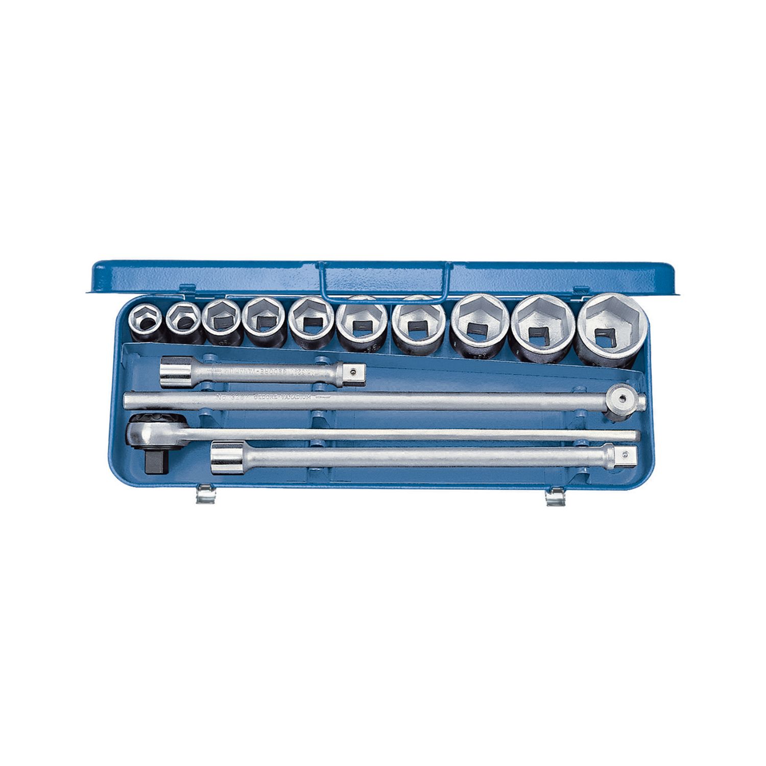 Gedore Steckschlüssel-Satz 32EMZ 3/4"vierkant mit Zahnradknarre 14-teilig