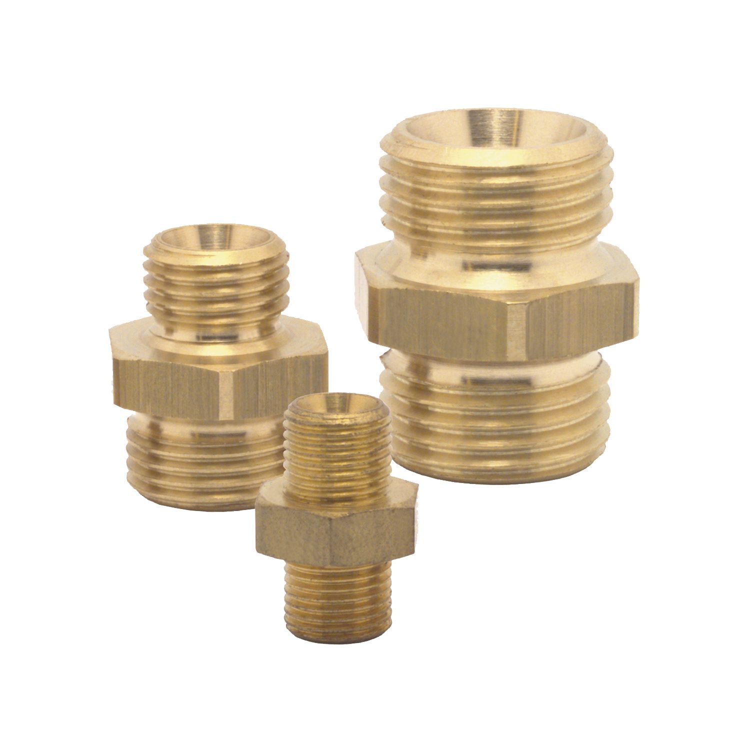 Druckluft Doppelnippel mit AG 1/4" und AG 1/4" aus Messing