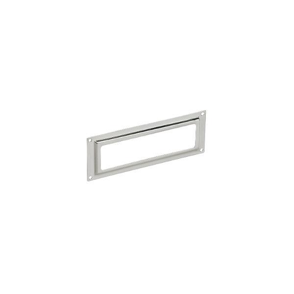 Etikettrahmen Breite 60 mm, Höhe 23 mm, Stahl vernickelt