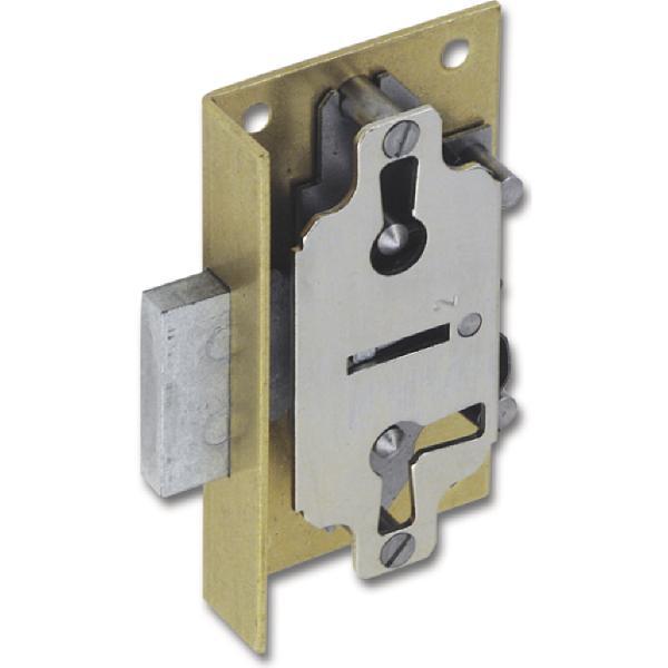 JuNie 619 Bart-Kastenschloss Dornmaß 20mm Stahl/Rückblech aus Messing