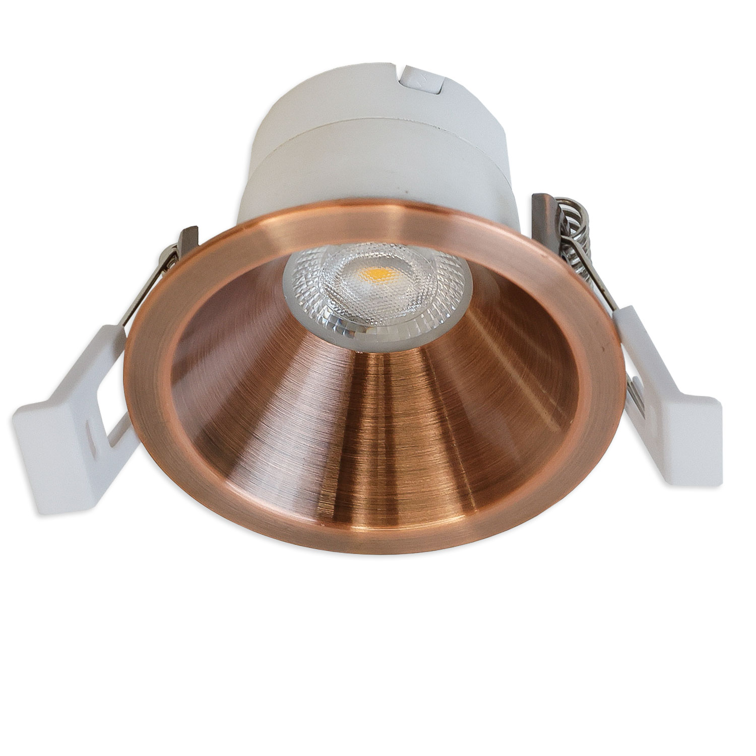 ISOLED LED Einbaustrahler BACK60 rosegold rund 5W CRI90 2700K rückversetzt UGR