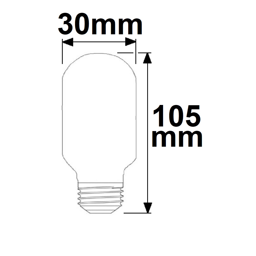 ISOLED E27 T30 Filament 8W 360° warmweiß dimmbar