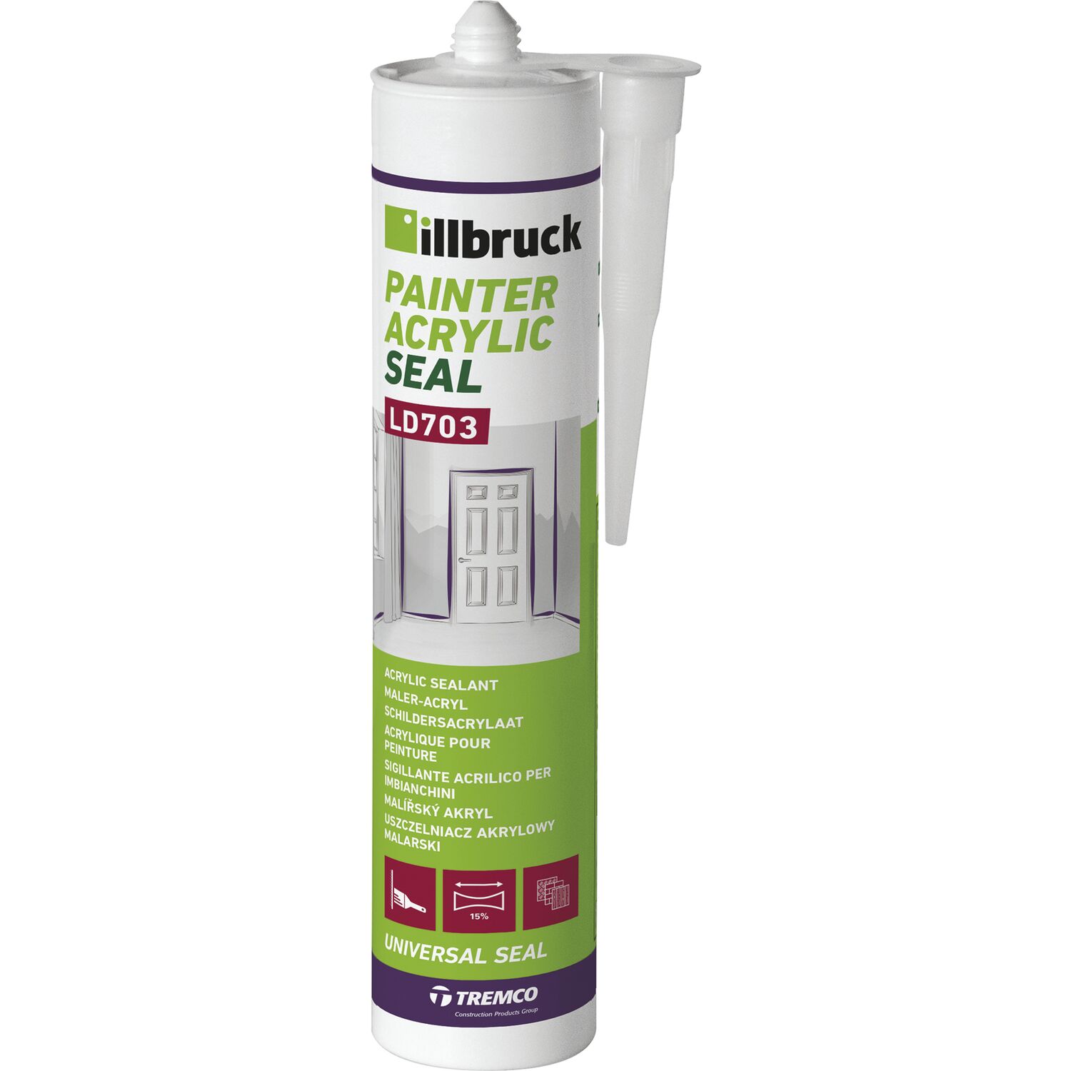 illbruck Maler-Acryl LD703 15% 310ml, grau