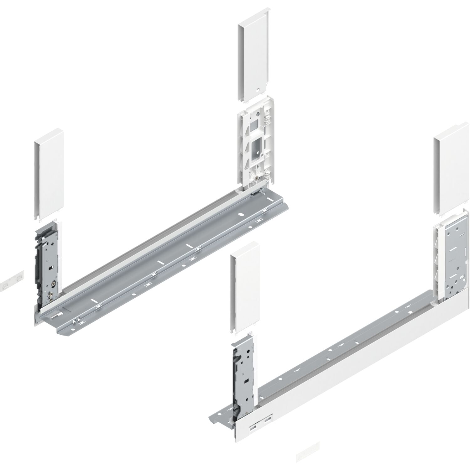 blum LEGRABOX free SET Höhe C, BLUMOTION S, 70Kg, NL 600, Seidenweiß