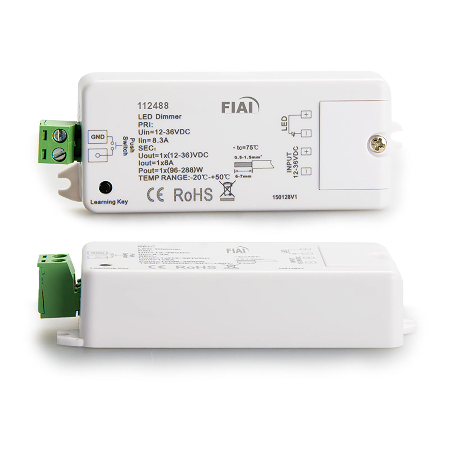 ISOLED Sys-One Funk/Push PWM-Dimmer 1 Kanal 12-36V 8A 48V 4A