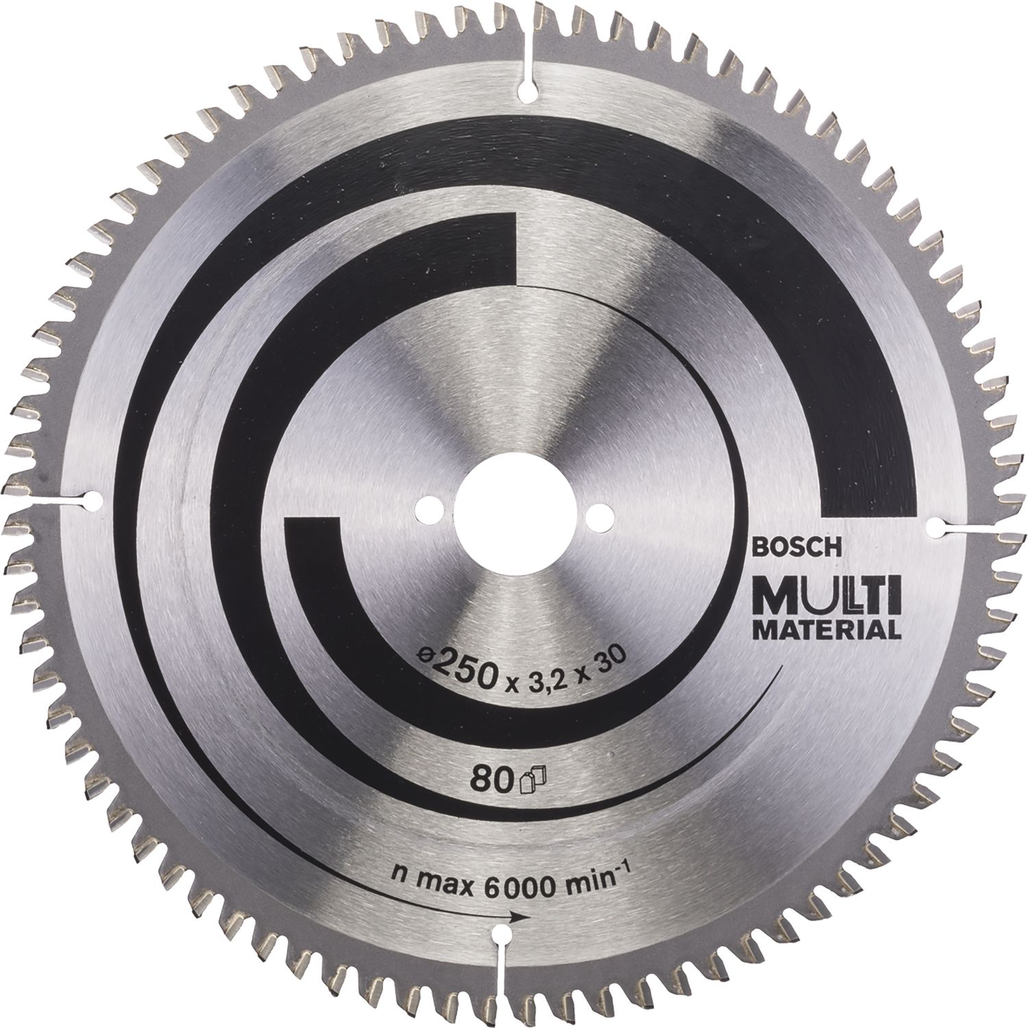 Bosch Kreissägeblatt Multi Material ø 250 x 2,5 x 30 mm ZZ 80 (TZ/FZ) neg.