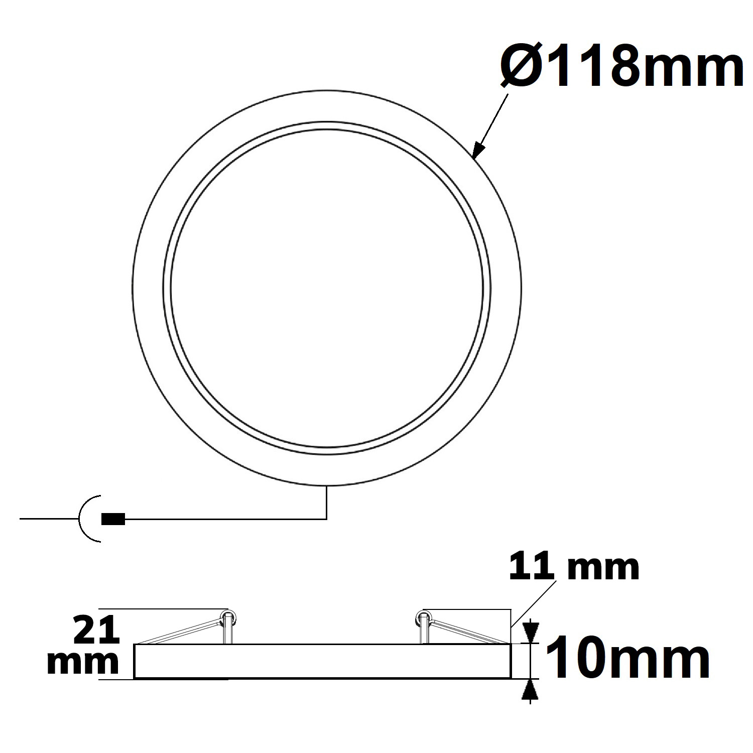 ISOLED LED Downlight Flex 8W prismatisch 120° Lochausschnitt 50-100mm warmweiß
