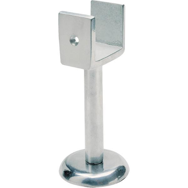 Trennwandstütze U-förmig, Bodenabst. 102mm, Lichte Breite 40 mm, silber eloxiert