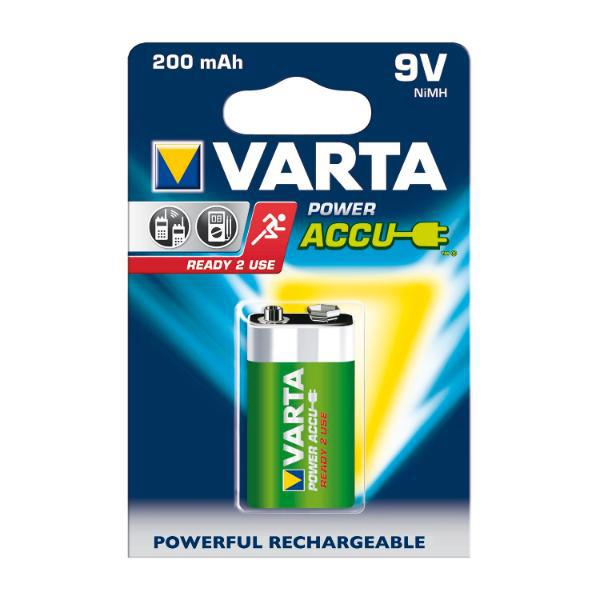 Varta Batterie Recharge Akku Power 6F22 9 Volt 200 mAh (1 St)