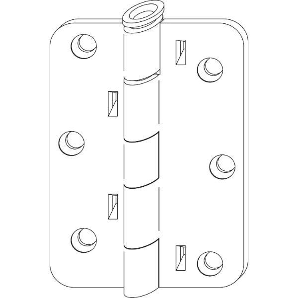 Maco #14060 Rustico Ladenmittelband gerade Versatz 0mm für Faltläden schwarz