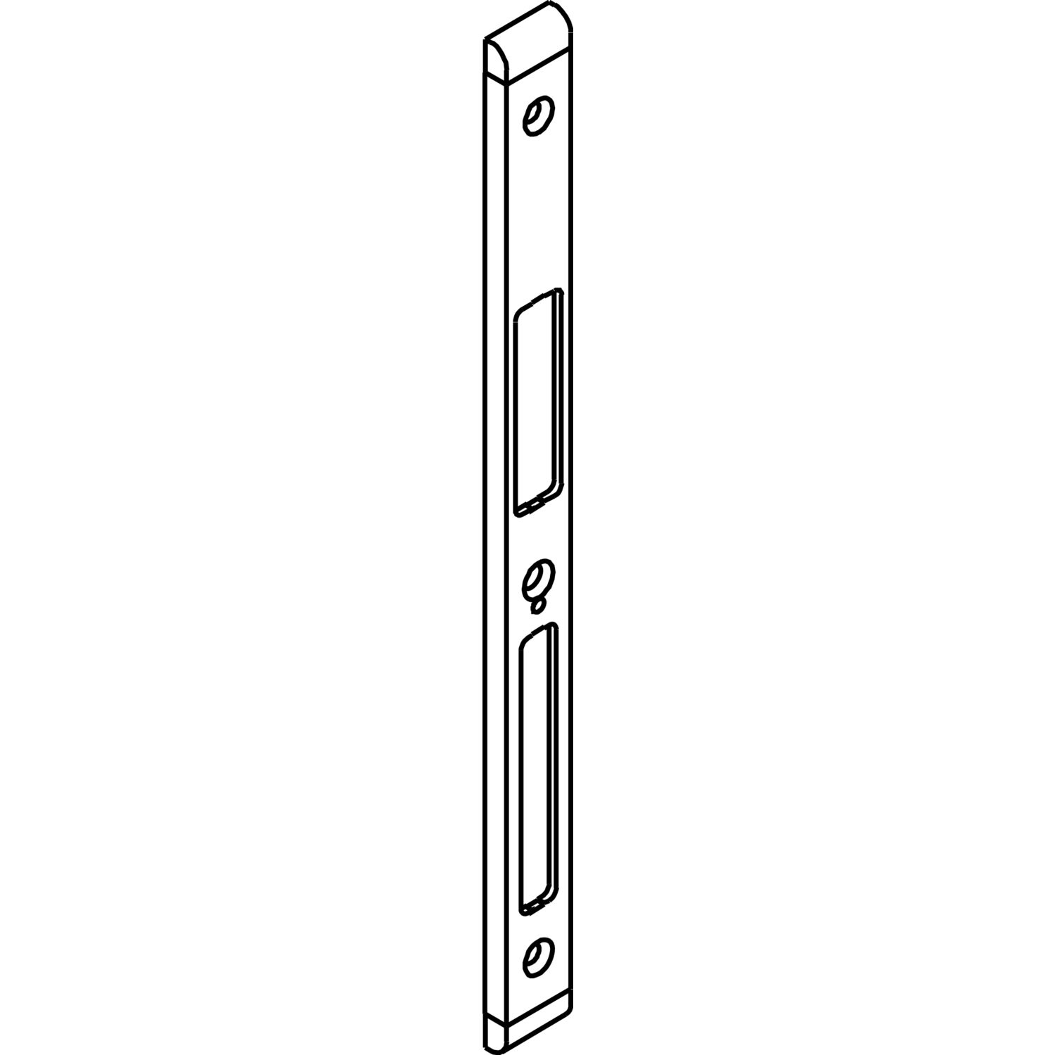 GU Schließblech GU-Secury z. Aufschrauben, Falz 11/18 mm, verzinkt silber