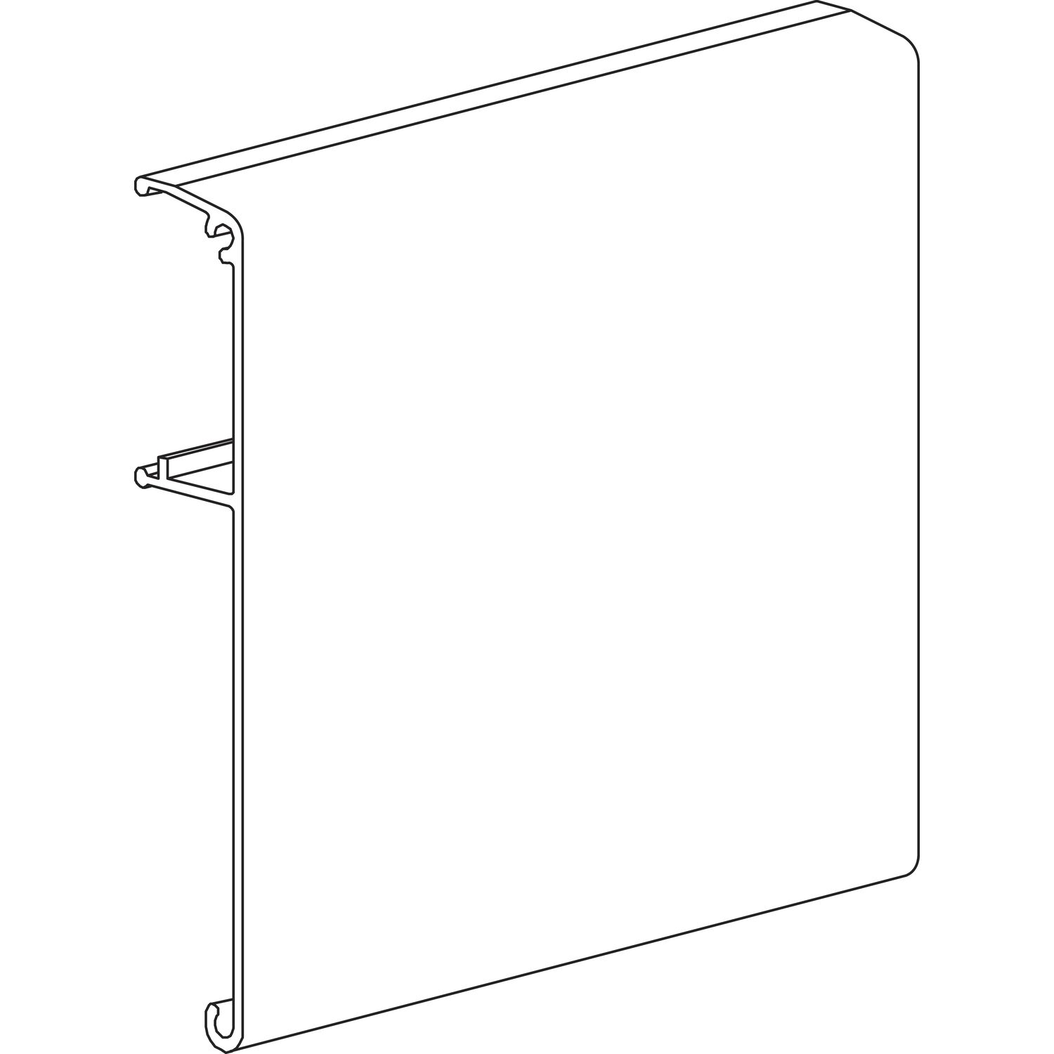 terno TERNO Clipblende 1690 schmal für Glas L=3000 mm auf Maß silber (250 mm)