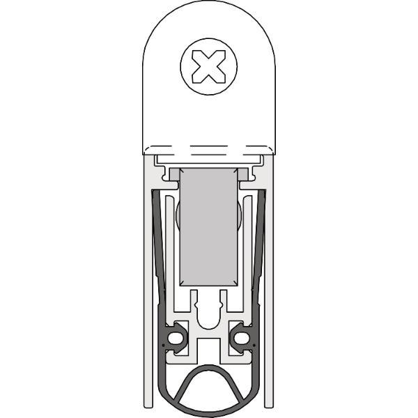 athmer Türdichter Schall-Ex® L-15/30 WS,1022 x 14,8 x 30 mm, einseitig, Aluminium natur