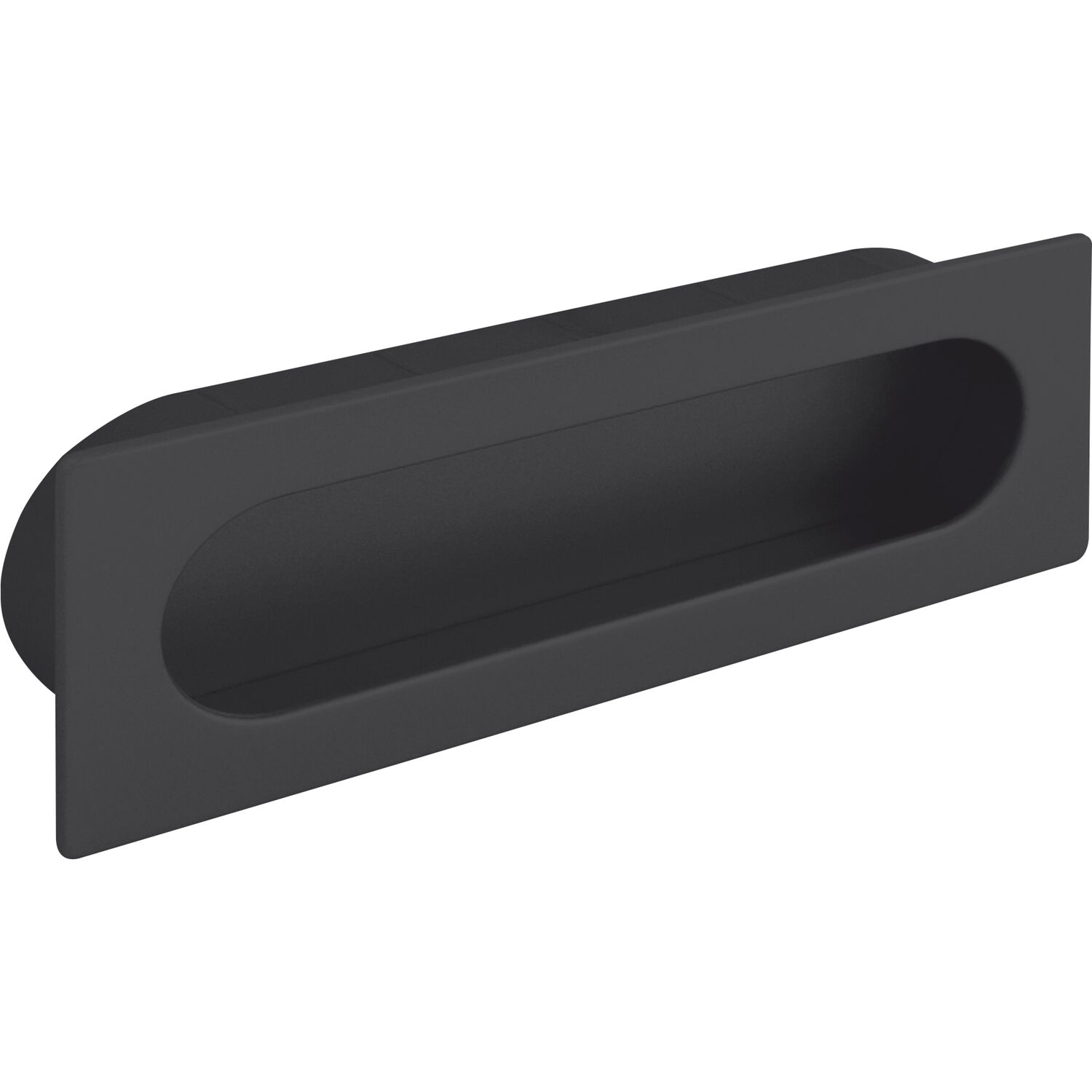 SIRO Muschelgriff Azan Breite 125 mm, Einlassmaß 121 x 39 mm, ZN schwarz matt