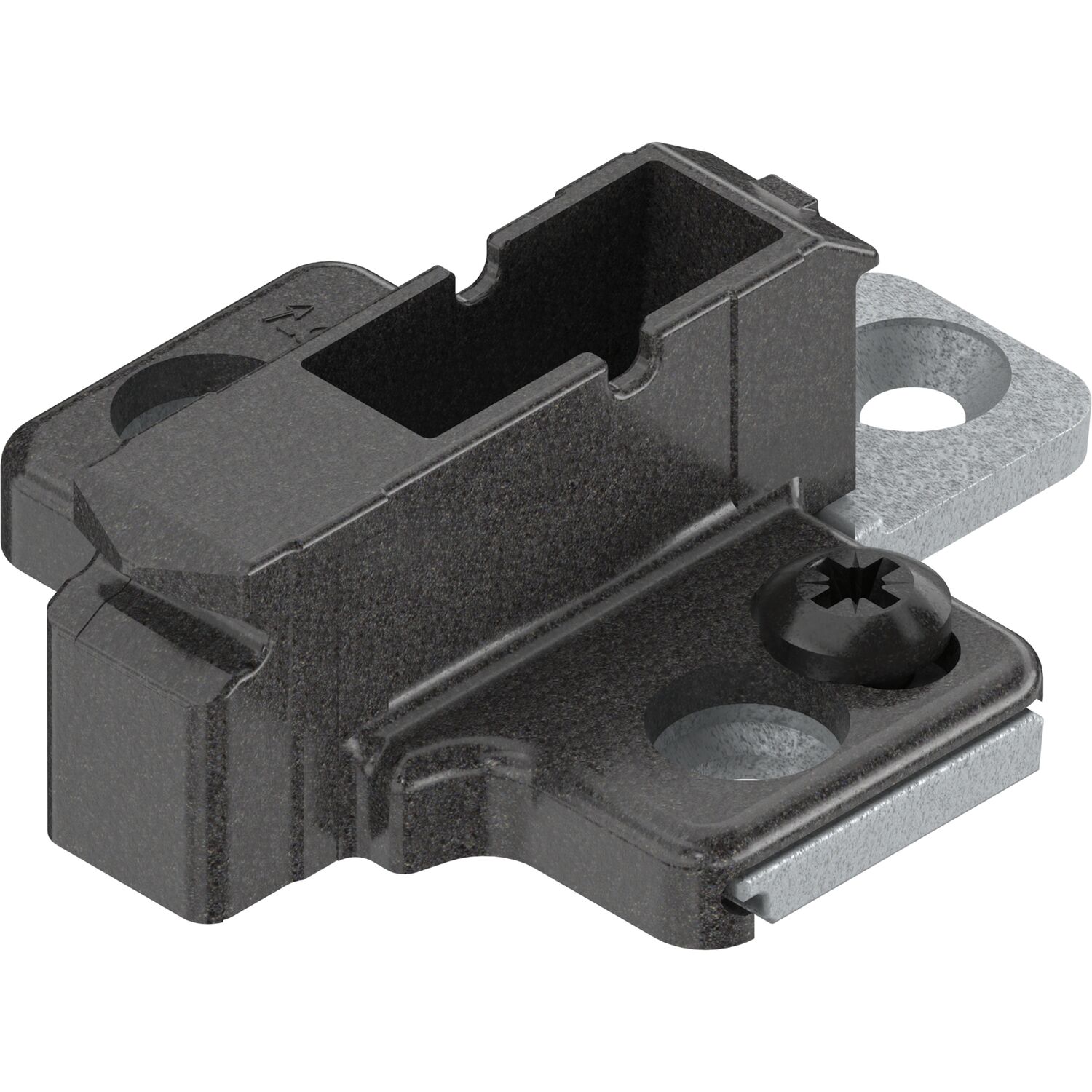 blum CLIP ONYX Kreuzmontageplatte, Zink, Schrauben, Distanz 9 mm