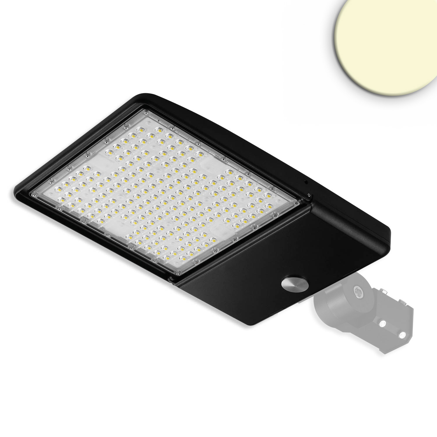 ISOLED LED Street Light HE115 3000K 1-10V dimmbar mit Tageslicht- und Bewegungssteuerung Winkel Typ