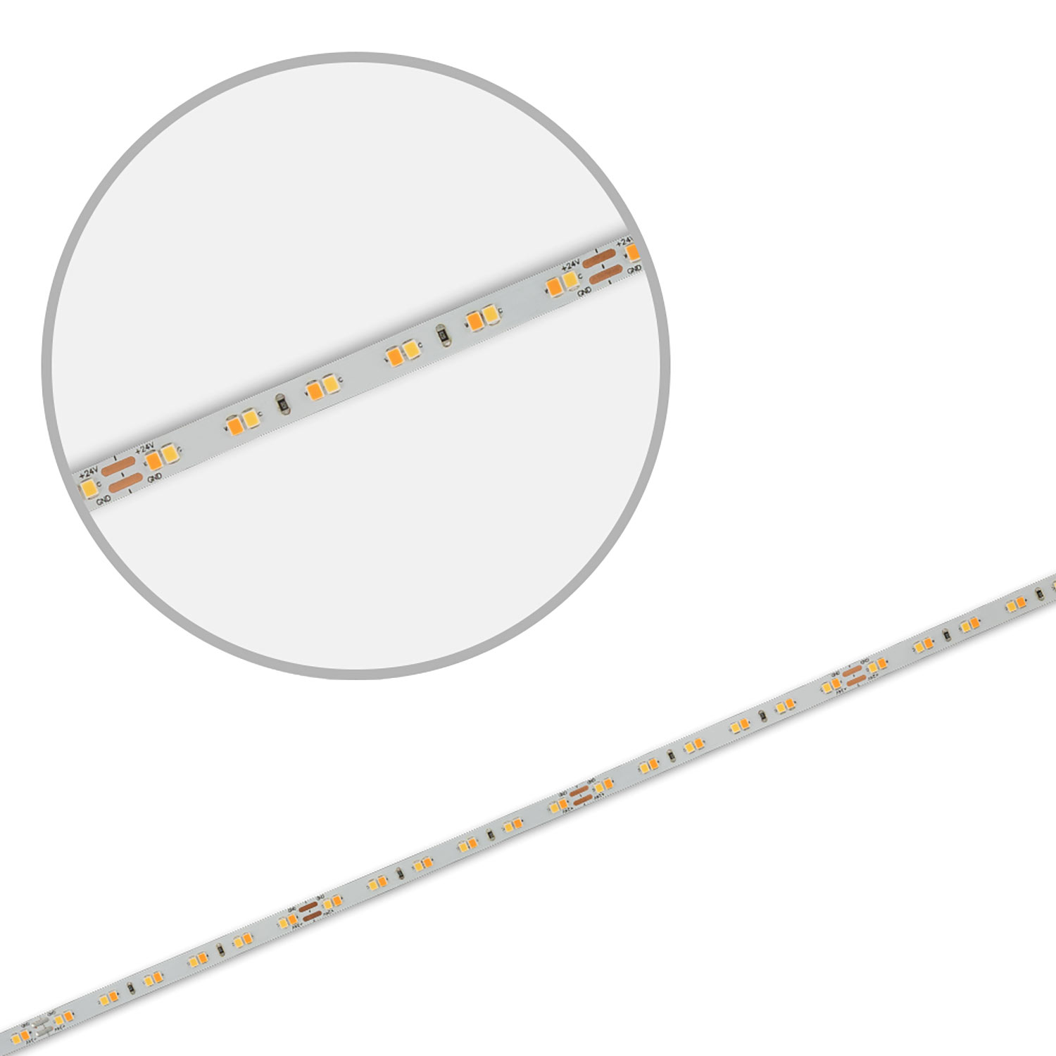 ISOLED LED CRI919/940 MiniAMP CCT Flexband 24V DC 10W IP20 250cm 2 polig Kabel mit Stecker 126 LED/m