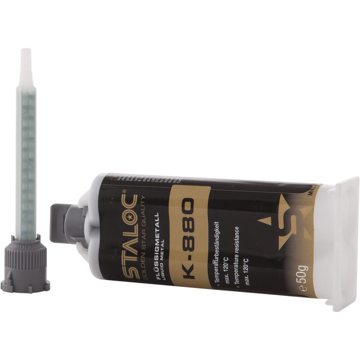 STALOC K-880 Flüssigmetall 50ml grau + Mischer (0.05l)