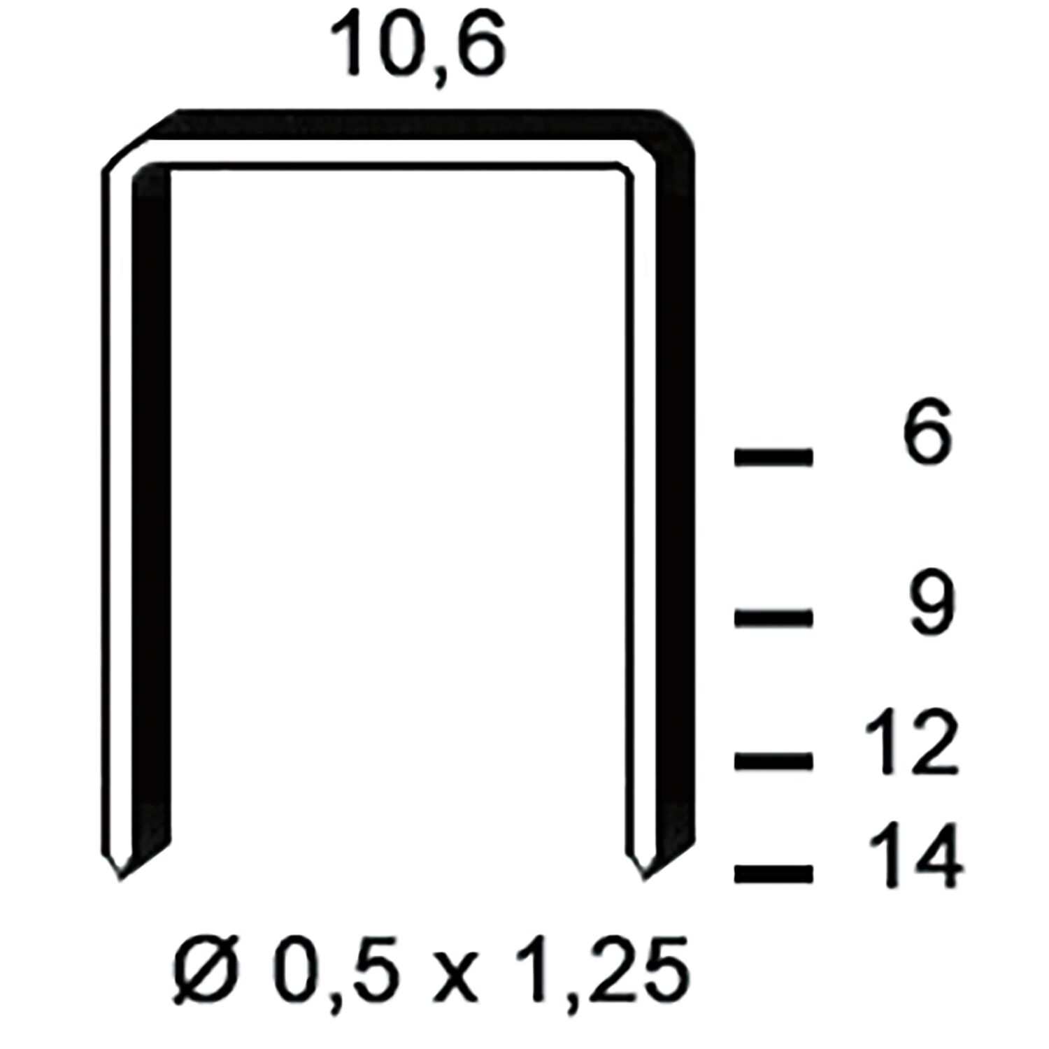 ALSAFIX Klammern Type PF 12 mm aus Stahldraht verzinkt (4000 Stück) (4 TS)