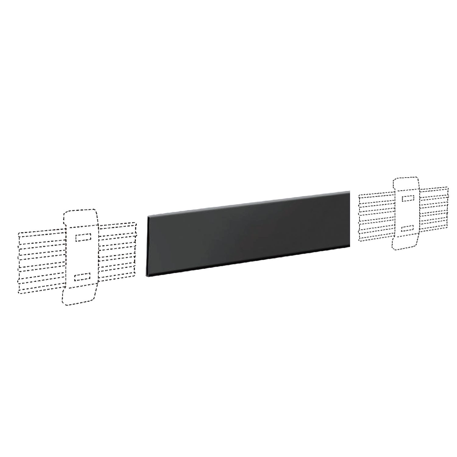 CAMAR Anwendungsschiene 821 Länge 3000 mm, Kunststoff schwarz