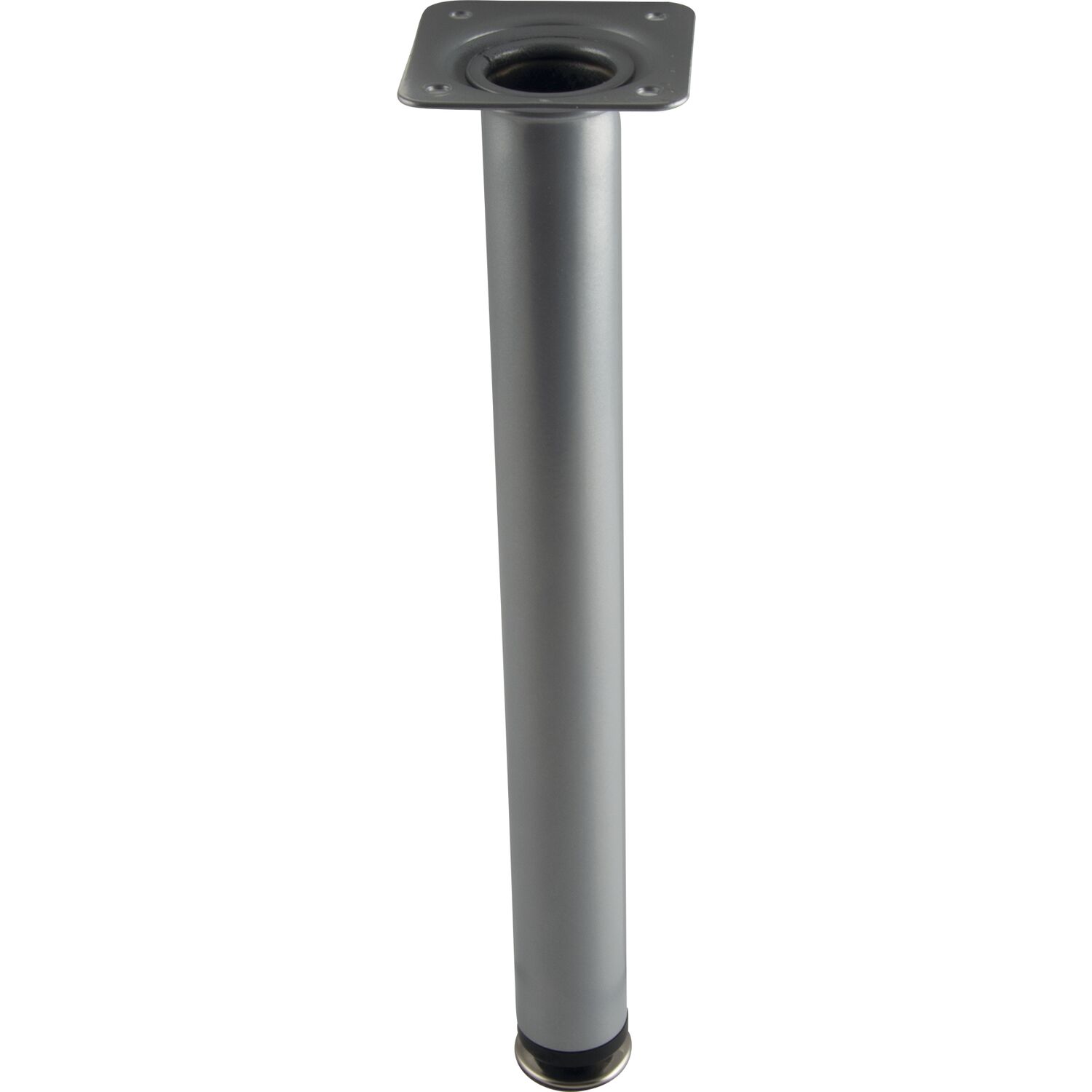 Dekorfuß Fuß ø 30 mm, Länge 290 mm, Stahl silber RAL 9006