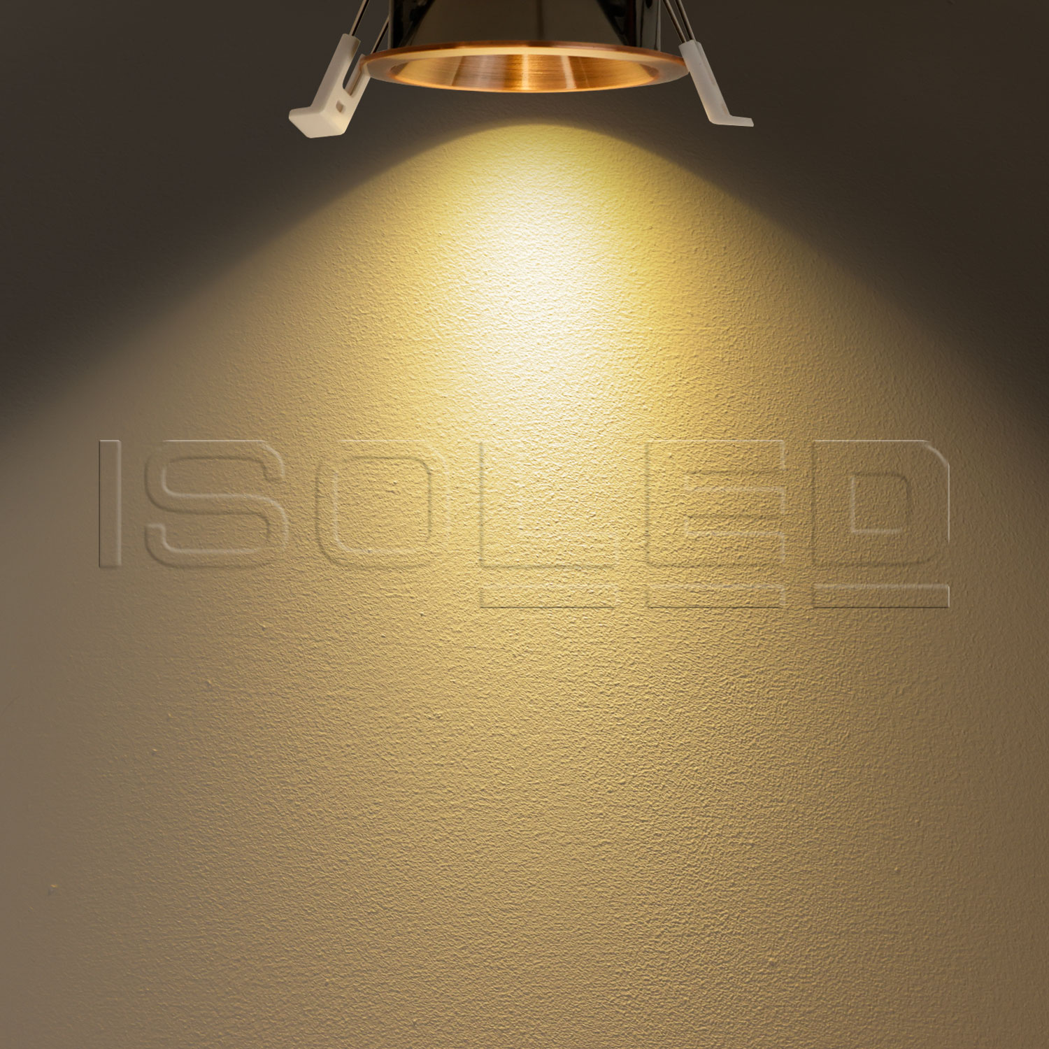 ISOLED LED Einbaustrahler BACK60 rosegold rund 5W CRI90 2700K rückversetzt UGR