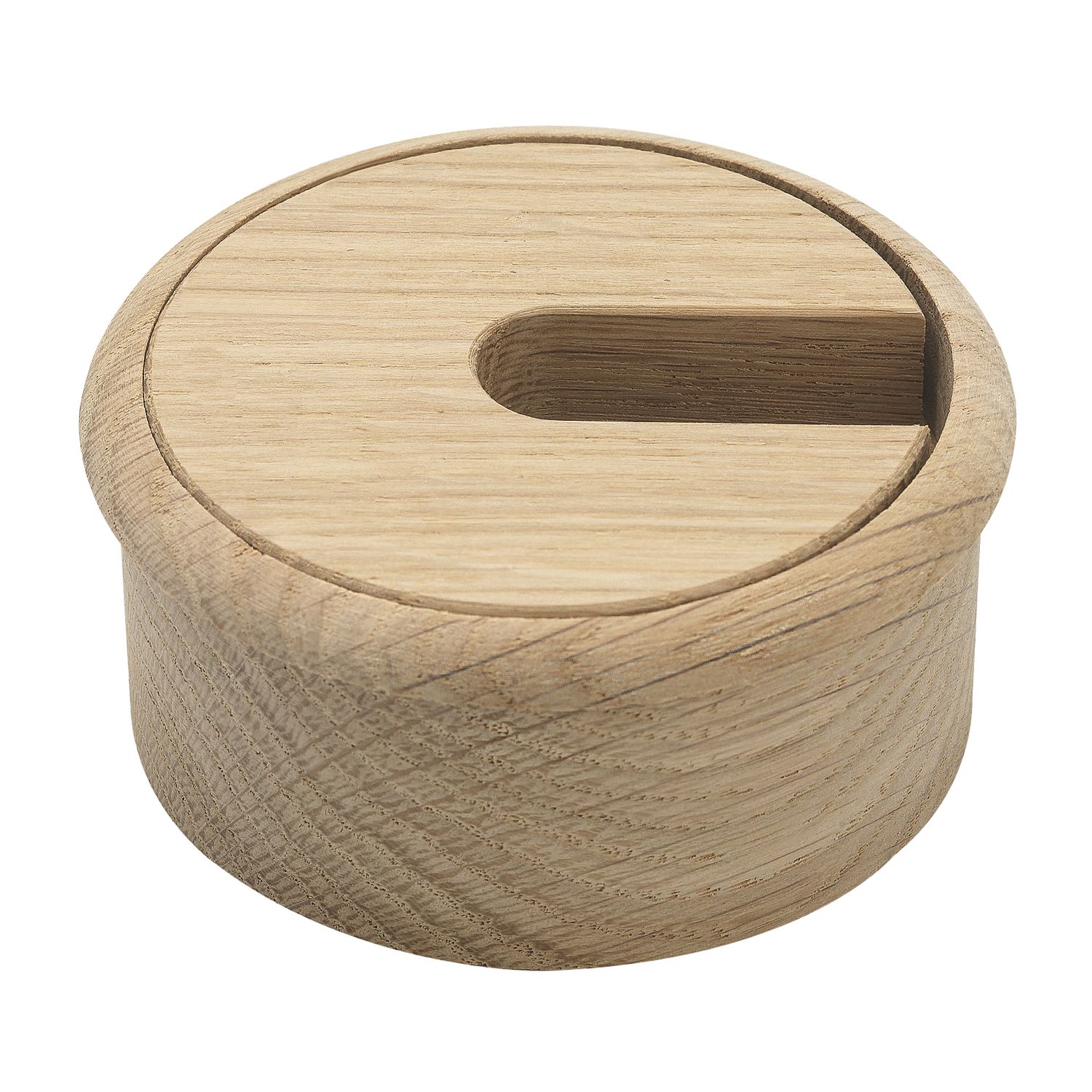 Kabeldurchgang rund, Holz, Eiche roh