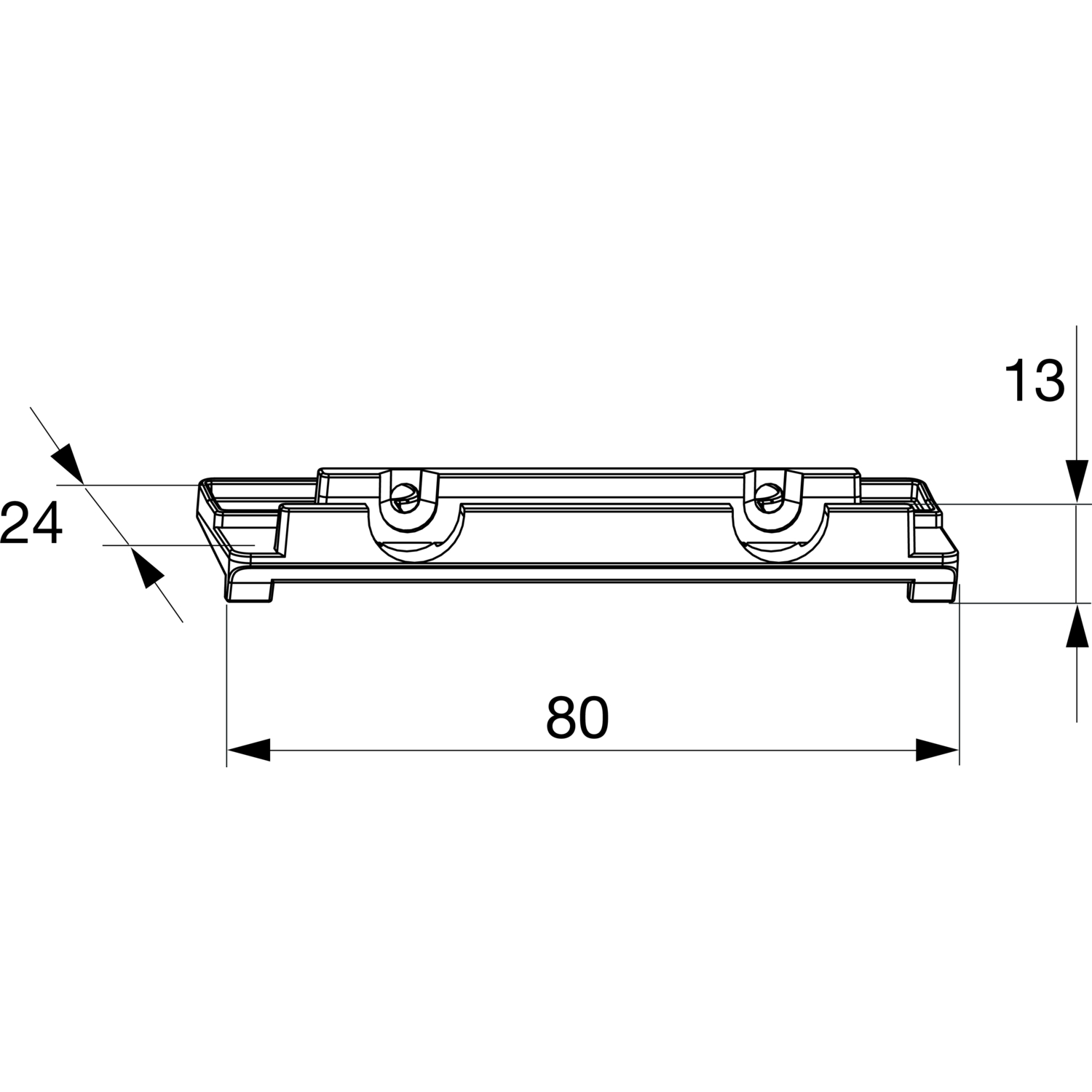 Maco #368967 Fiber-Therm Aufnahme für Trittschwelle, silber (368967)
