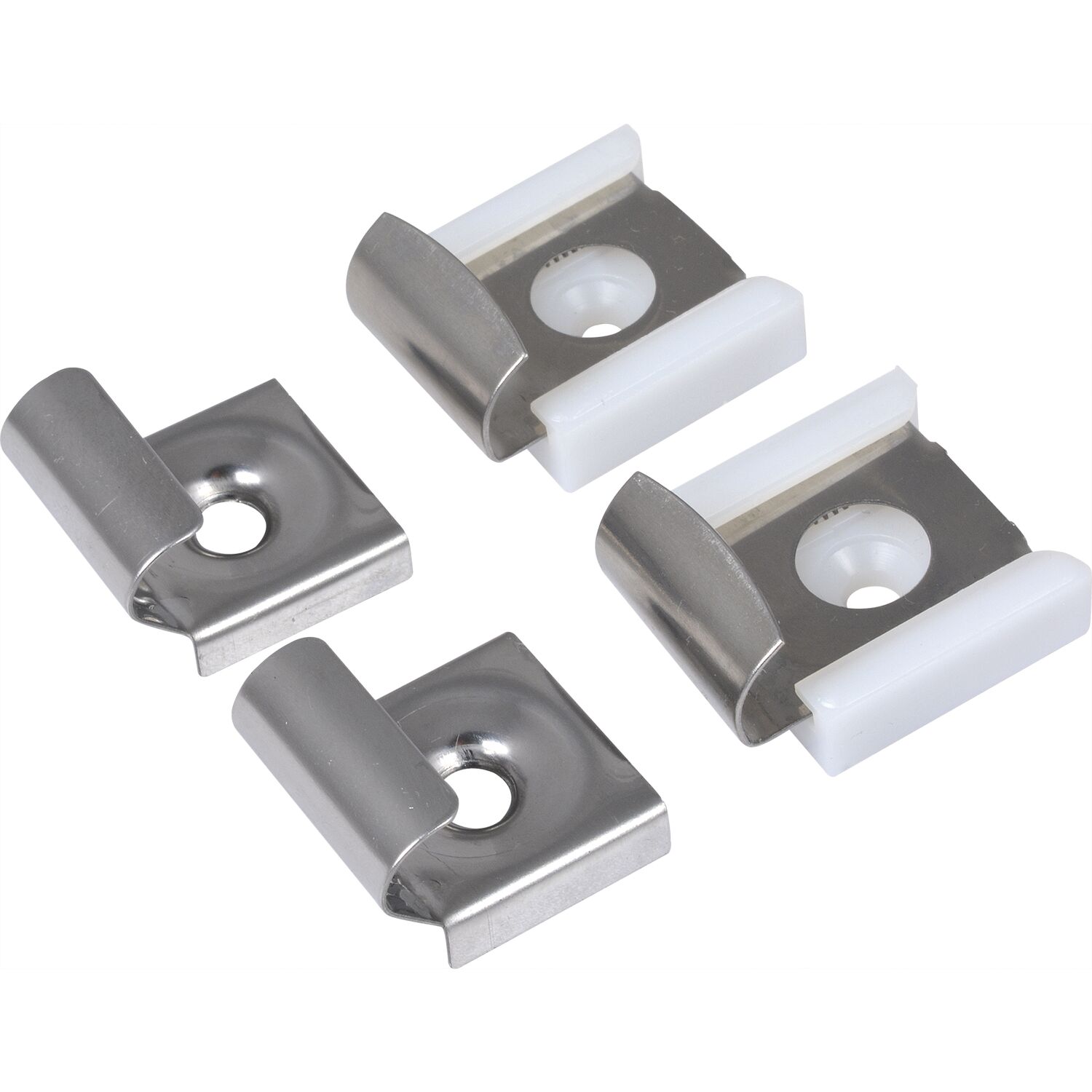 Spiegelhalter, Glasstärke max. 5 mm, Breite 20 mm, Edelstahl poliert