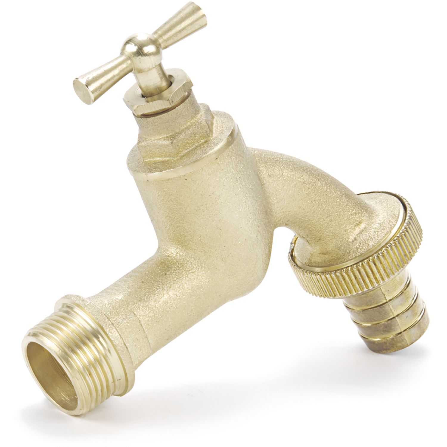 REHAU Wasserhahn mit Schraubverschluss 1/2 Zoll Messing matt verchromt