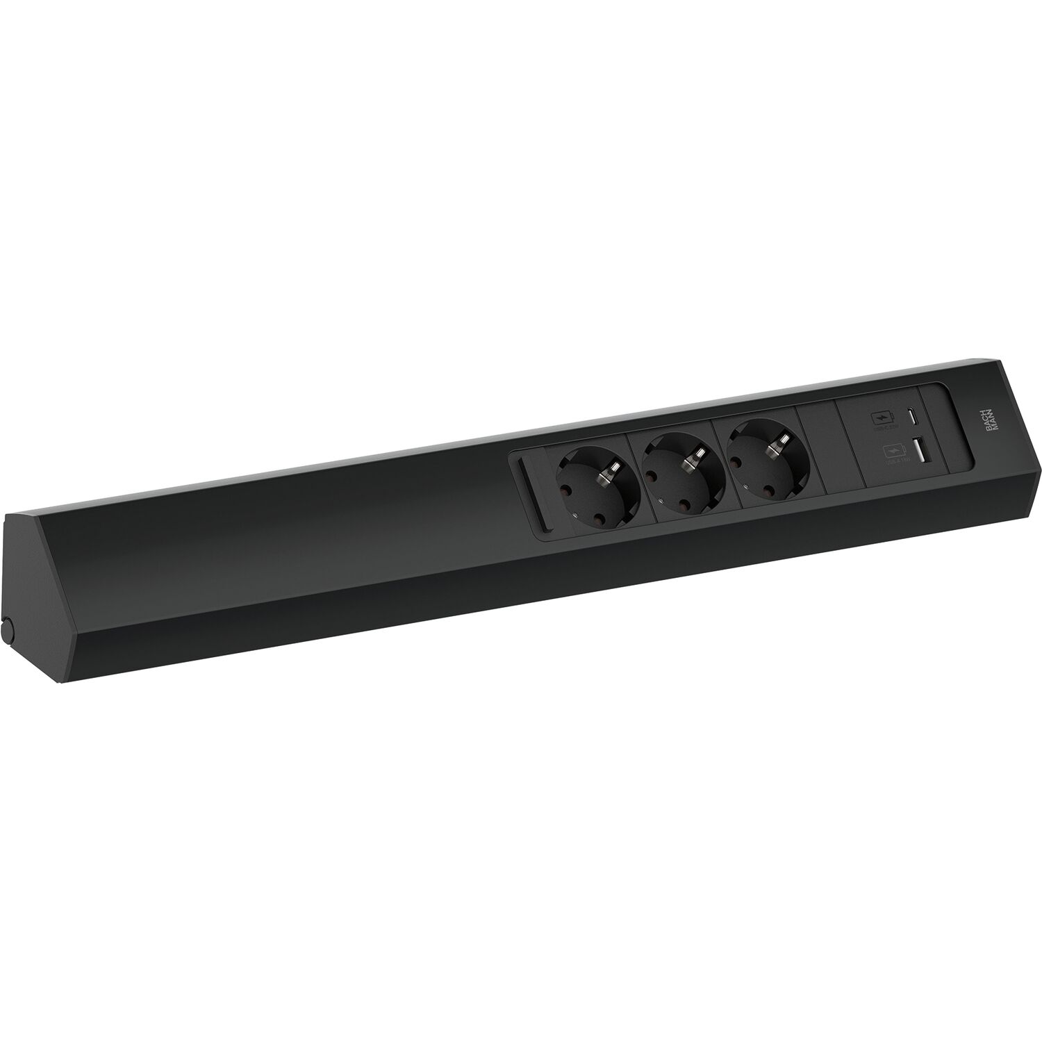 BACHMANN Steckdosenleiste Casia2 L 3-fach Schuko + USB A+C Charger schwarz