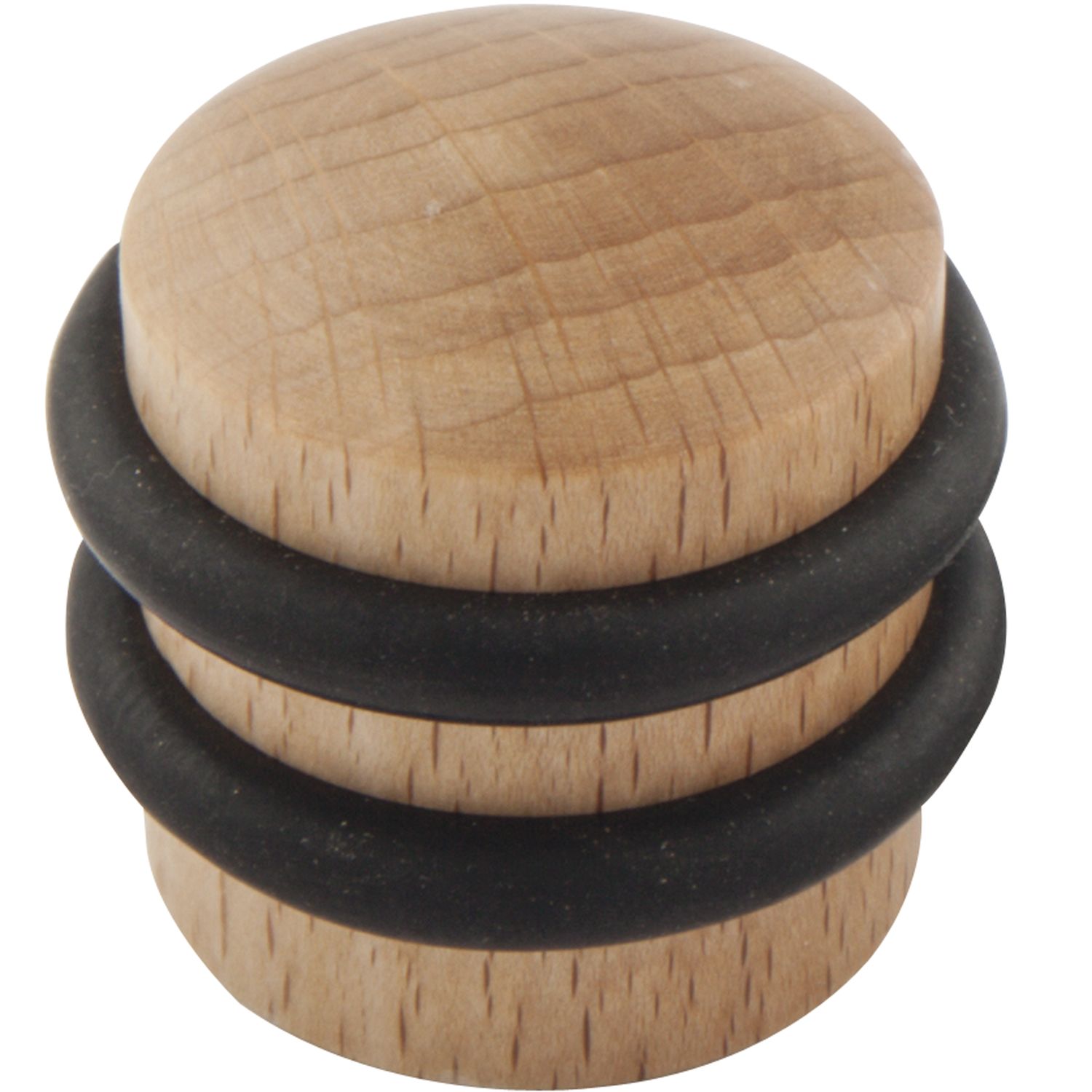 Bodentürpuffer - ø 40 mm,Höhe 34 mm,Anschlag 2 Gummiringe Buche