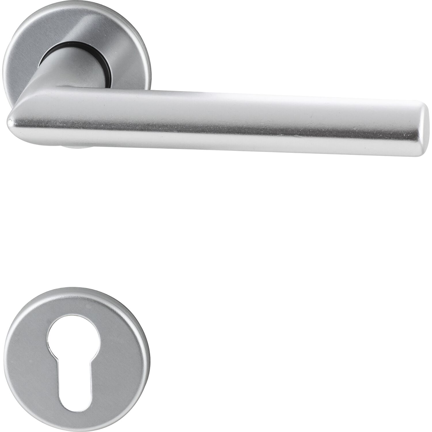 ninka Drückergarnitur TURIN - auf Rosette PZ, 38 - 42, Aluminium silber eloxiert