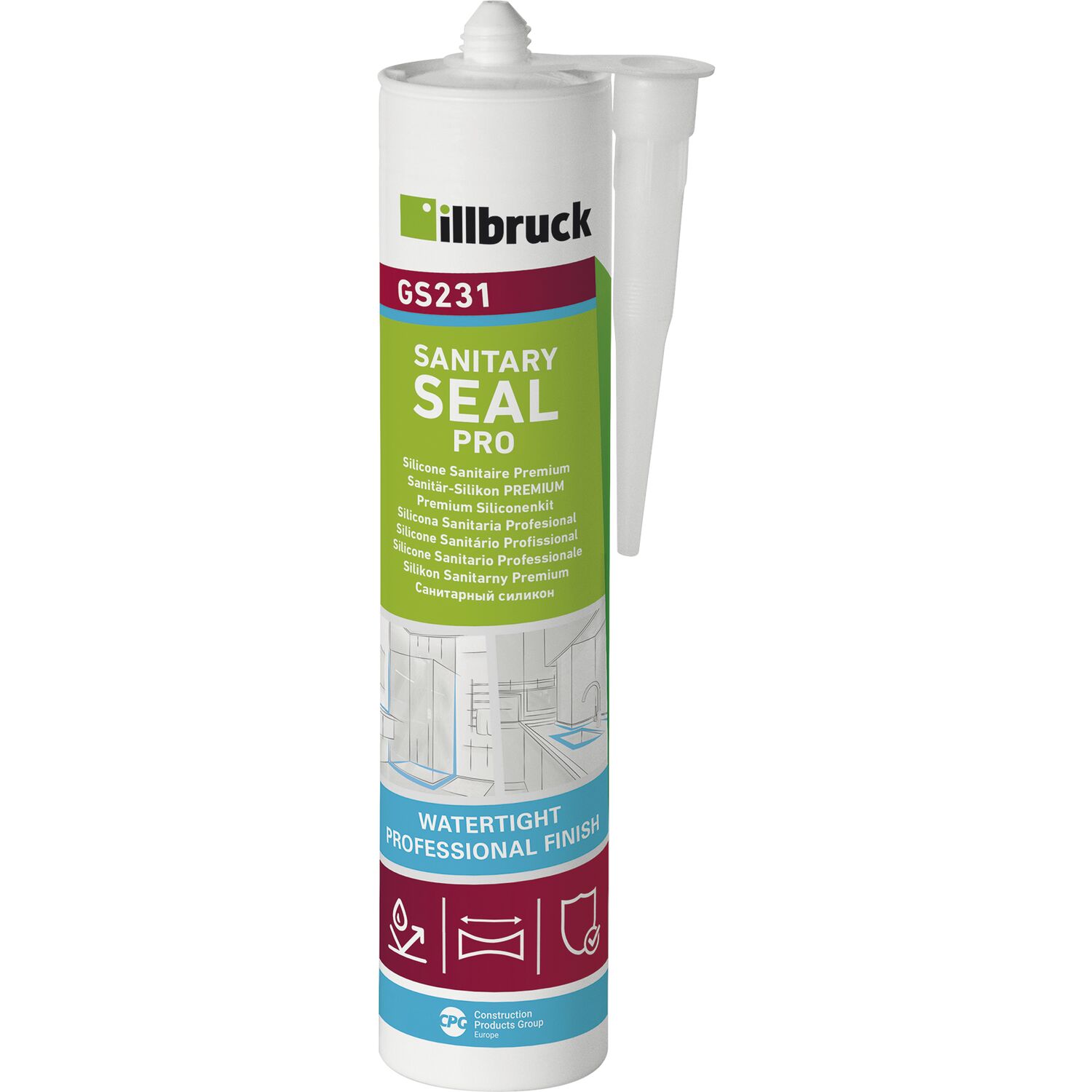 illbruck GS231 Sanitär- und Glasbausilikon 310ml caramel