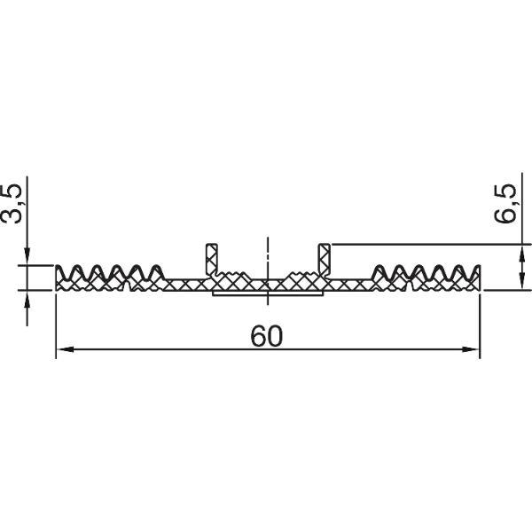 THYSSENKRUPP Syprotech Auflageband 60 für Glas, L=30 m, EPDM schwarz