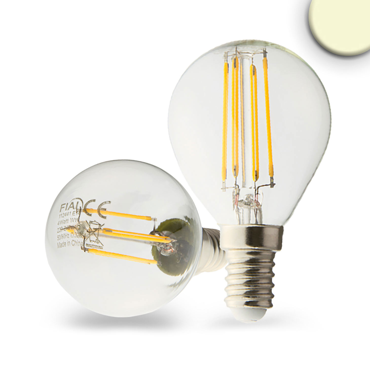 ISOLED E14 LED Illu 4W klar warmweiß dimmbar