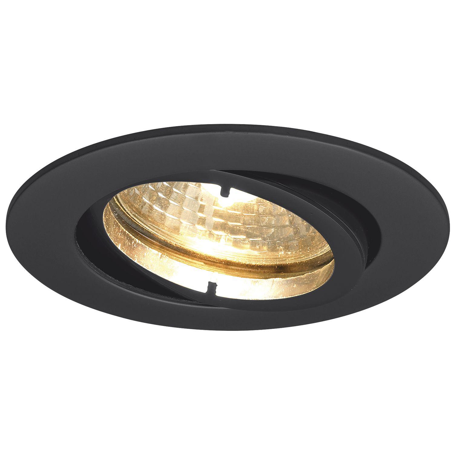 Molto Luce Deckeneinbauleuchte Rund H 230 V max. 50 Watt ø 88mm schwarz matt