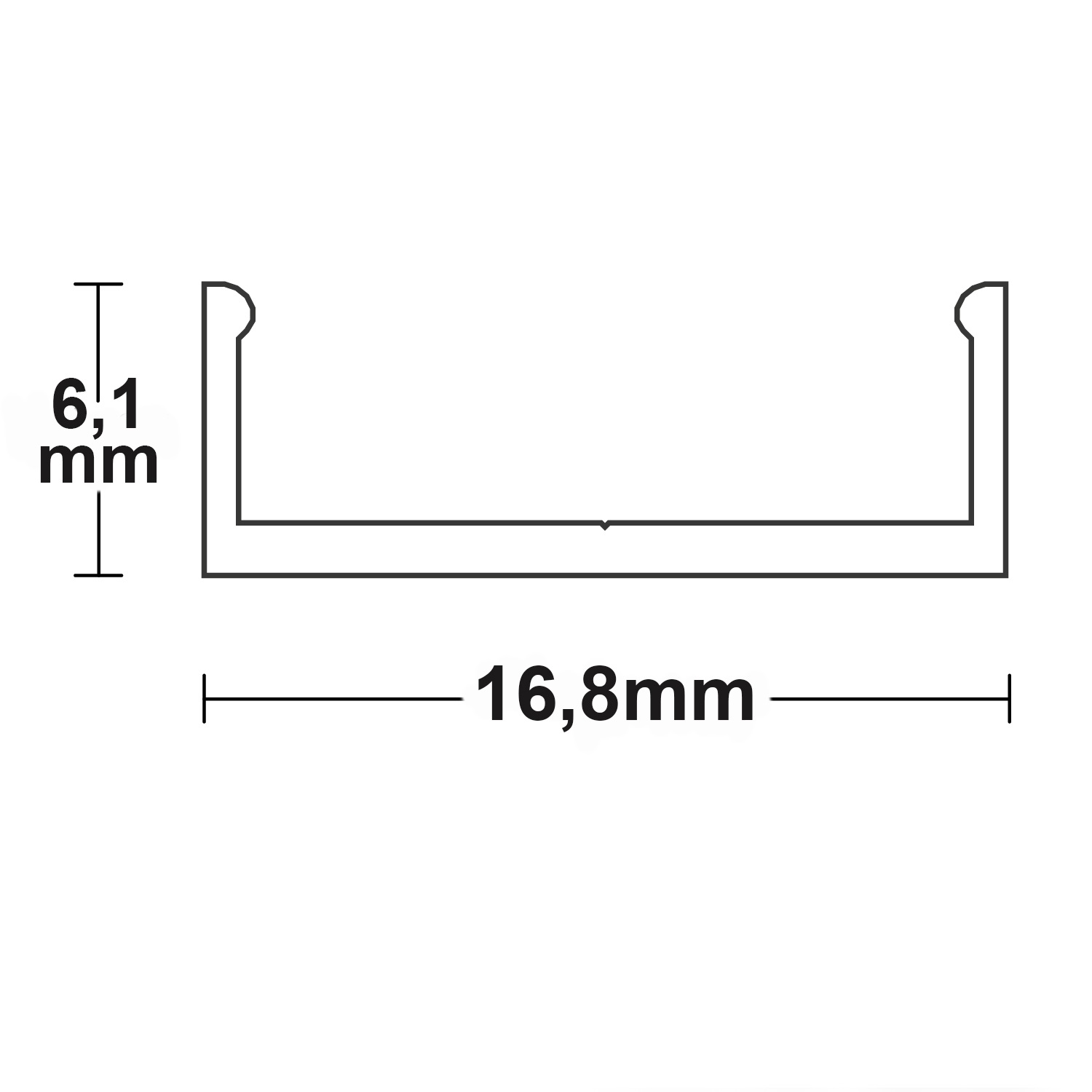 ISOLED Befestigungsleiste für Montageprofile 200cm