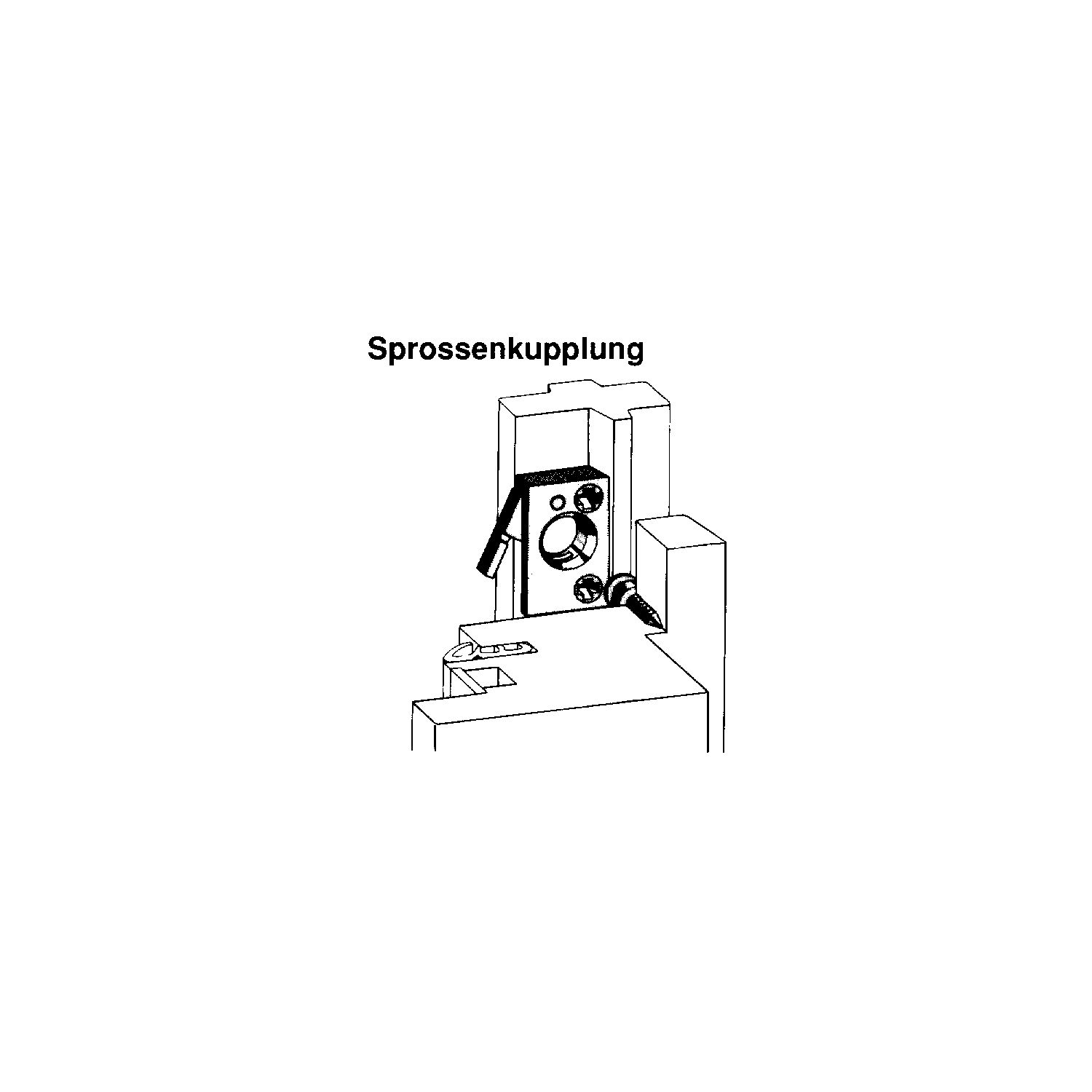 Maco #11153 MACO Sprossenkupplung für Sprossenrahmen, Kunststoff dunkelbraun (11153)