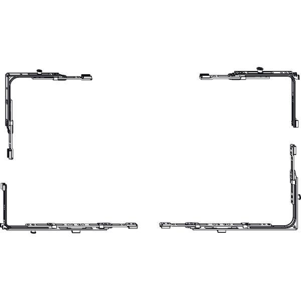 Maco #102171 SKB-SE Grundkarton Eckumlenkung Multi-Matic, links, silber (102171)