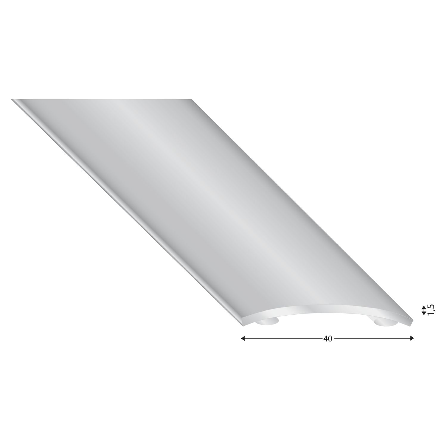 Kügele Abdeckprofil Edelstahl, selbstklebend, Breite 40mm, 2700mm