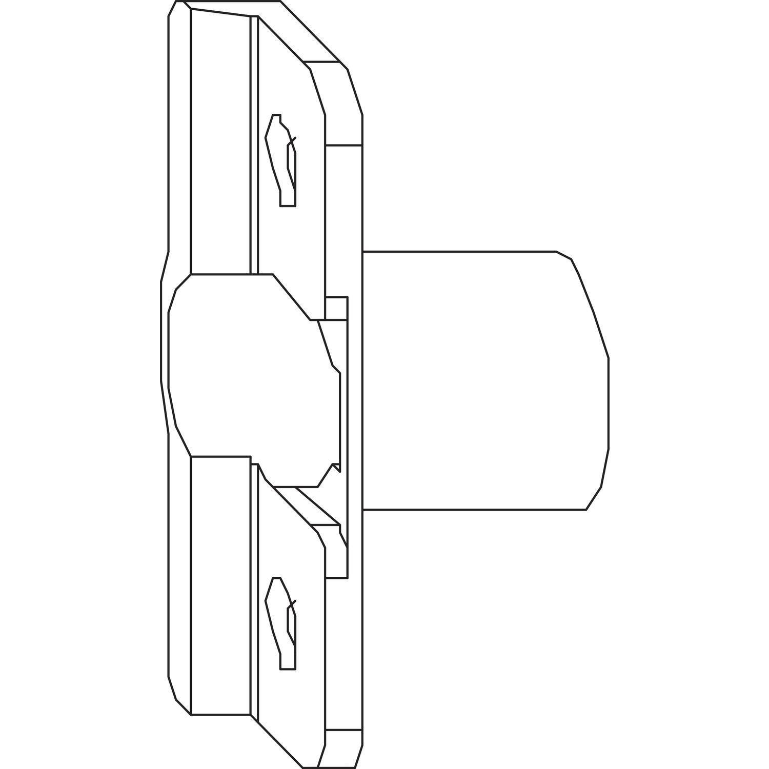 Maco #97528 MACO Anpressverschluss einbohrbar Rahmenteil, Eurofalz 20 mm 9V (97528)