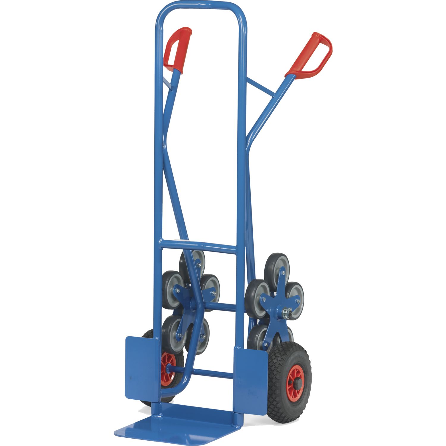 Treppenrodel TK m. 2 fünfarmigen Rad-Sternen Tragkraft 200kg Schaufel 320x250mm