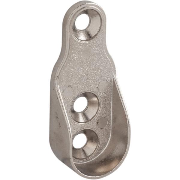 SCH Schrankrohrlager Oval 2 für Schrankrohr 3 Schraublöcher Zink vernickelt