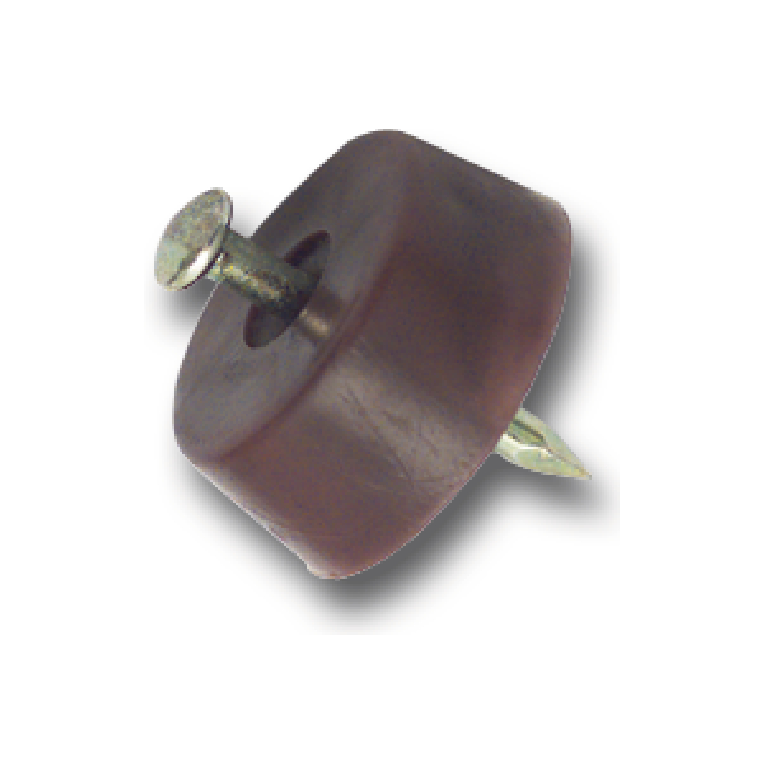 Bodenträger FLAT zum Einschlagen, ø 15 mm, Kunststoff braun (100Stk)